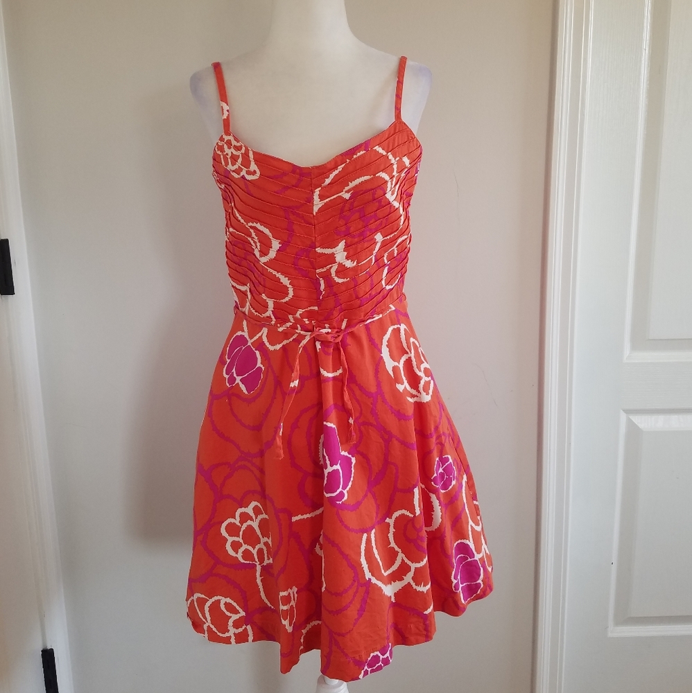 Anthropologie Tulle skinny strap floral sundress